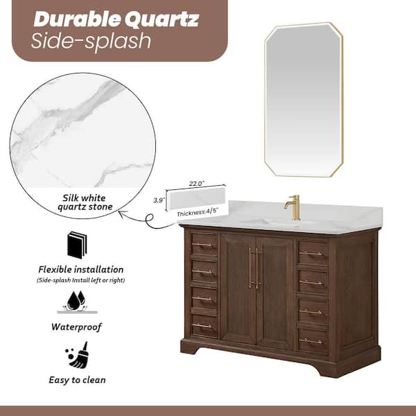 ROSWELL Tokyo 48 in. W. x 22 in. D x 33.9 in. H Single Bath ROSWELL Tokyo 48 in. W. x 22 in. D x 33.9 in. H Single Bath