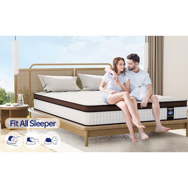 10 in. Medium Memory Foam and Hybrid Innerspring Pillow Top Twin Mattress