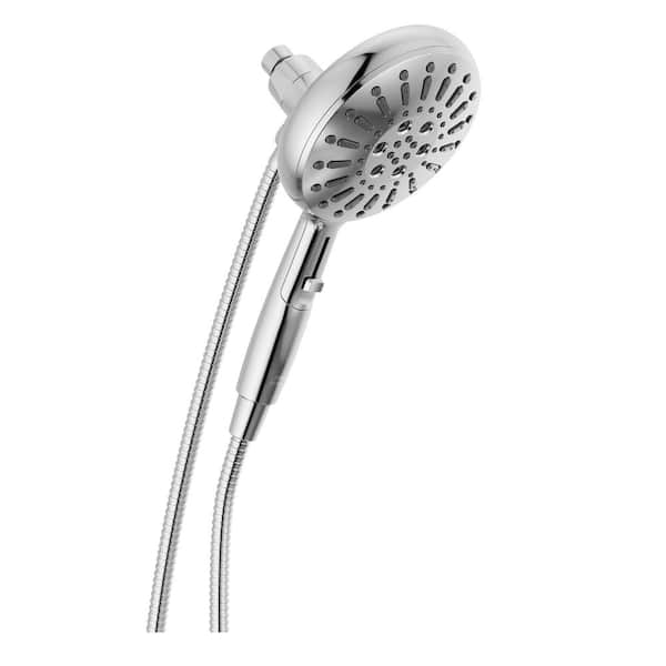 Delta 7-Spray Patterns 1.75 GPM 6.19 in. Wall Mount Handheld Shower Head with SureDock Magnetic in Lumicoat Chrome