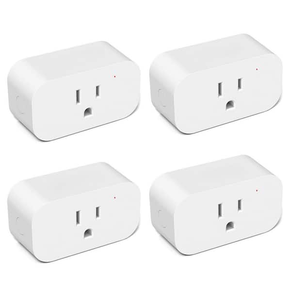 WiFi Smart Plug 1 Outlet with Programmable Timer and Remote Control, 15A Heavy-Duty Indoor Smart Outlet (4-Pack)