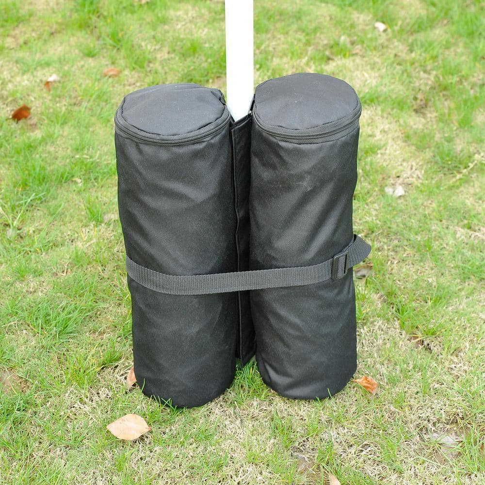 Black Heavy-Duty Polyester Canopy Weight Bags Set of 4