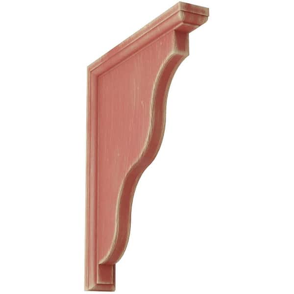 Ekena Millwork 1-1/2 in. x 11 in. x 9 in. Salvage Red Hamilton Traditional Wood Vintage Decor Bracket