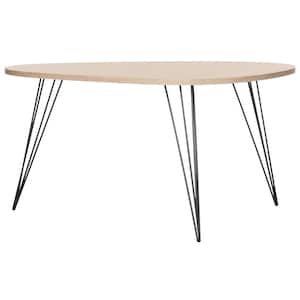 Rocco 38 in. Light Gray/Black Wood Coffee Table