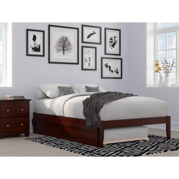 Atlantic Furniture Colorado Walnut Full, Crate And Barrel Twin Bed With Trundle Storage