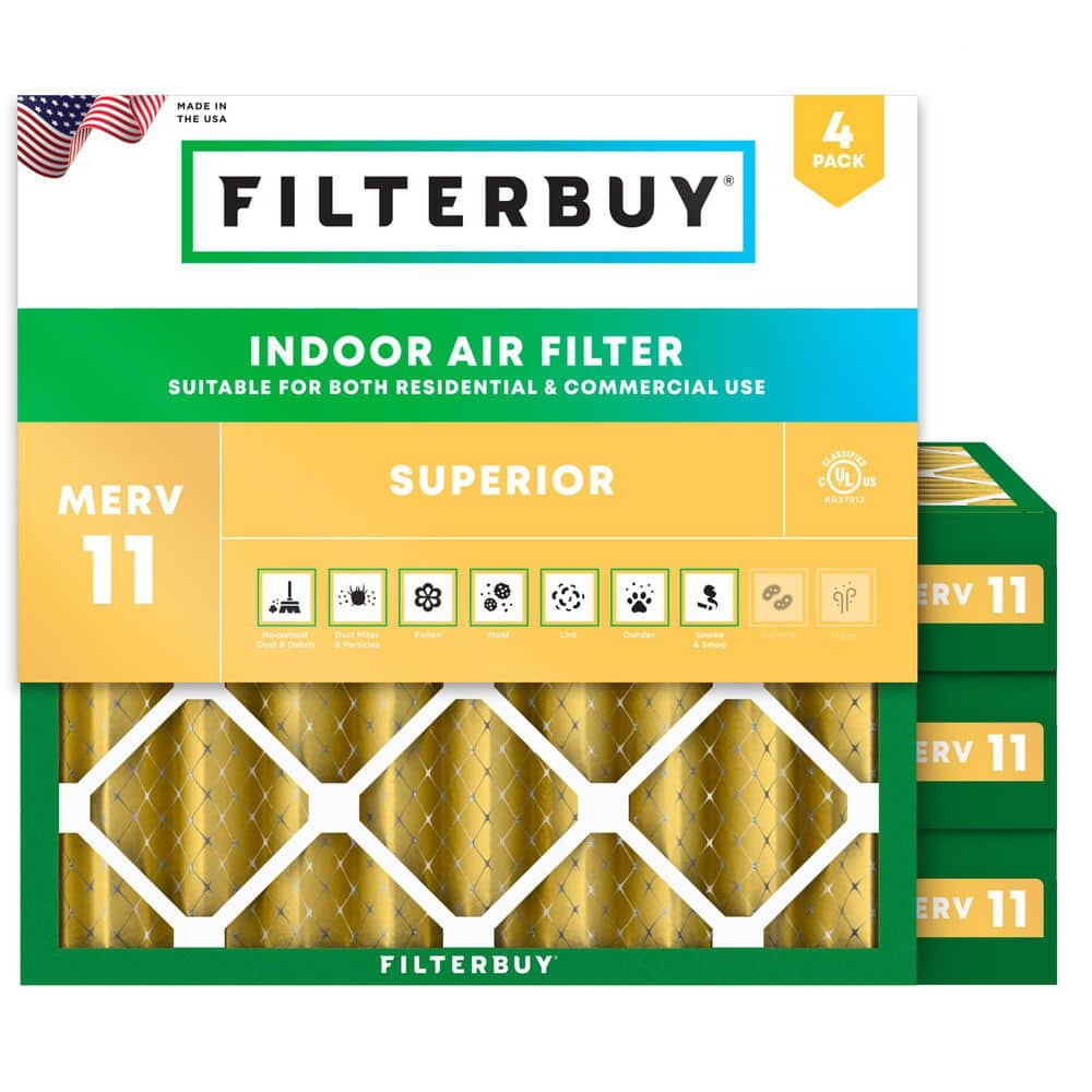 29 in. x 29 in. x 4 in. MERV 11 (FPR 7) Allergen Defense Pleated HVAC AC Furnace Air Filters Replacement (4-Pack) price history on PriceWatchPro