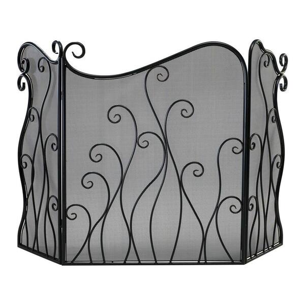 Filament Design Prospect Bronze 3-Panel Fireplace Screen