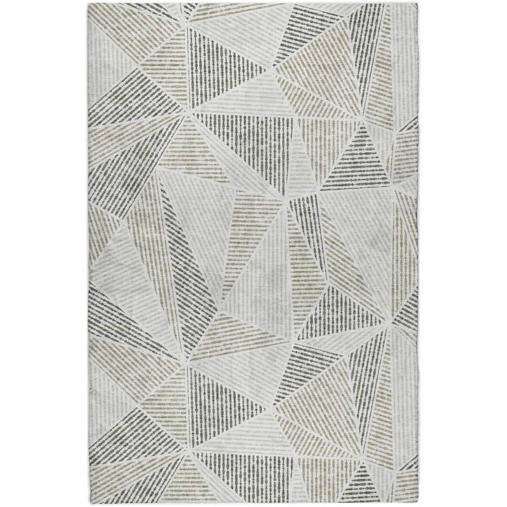 Dream Shag Premium Machine Washable Abstract ADS618 Taupe 3 ft. x 5 ft. Area Rug price history on PriceWatchPro