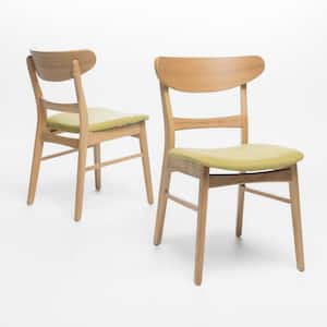 Idalia Green Tea Fabric/ Oak Finish Dining Chair (Set of 2)