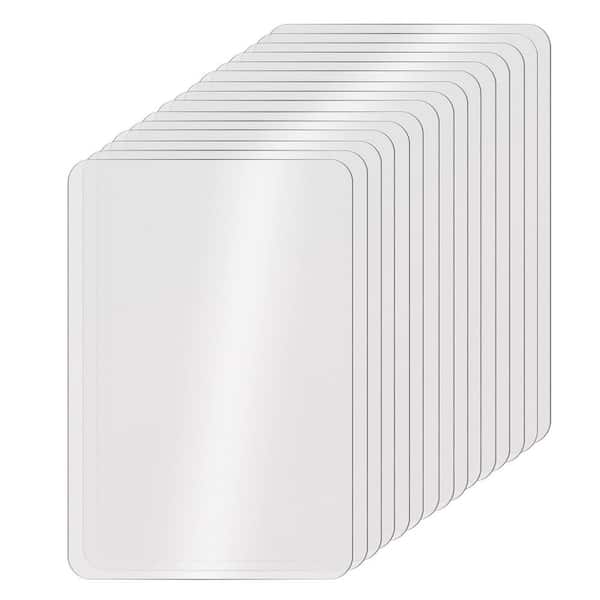 Wudkey 17 in. x 11 in. Plastic Cutting Mats, Frosted Clear Flexible Kitchen Cutting Board Mats (15-Pack)