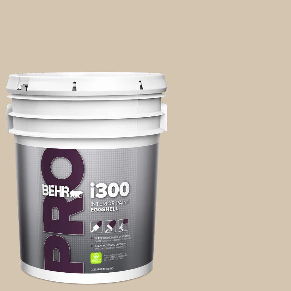 BEHR PRO 5 gal. N3003 Casual Khaki Eggshell Interior Paint PR33005