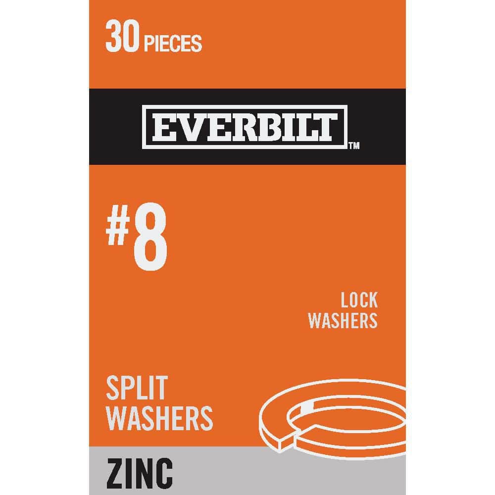 Split Lock Washer - 1/2" - Steel - Zinc - Pkg Of 100 - Brighton-Best 349010