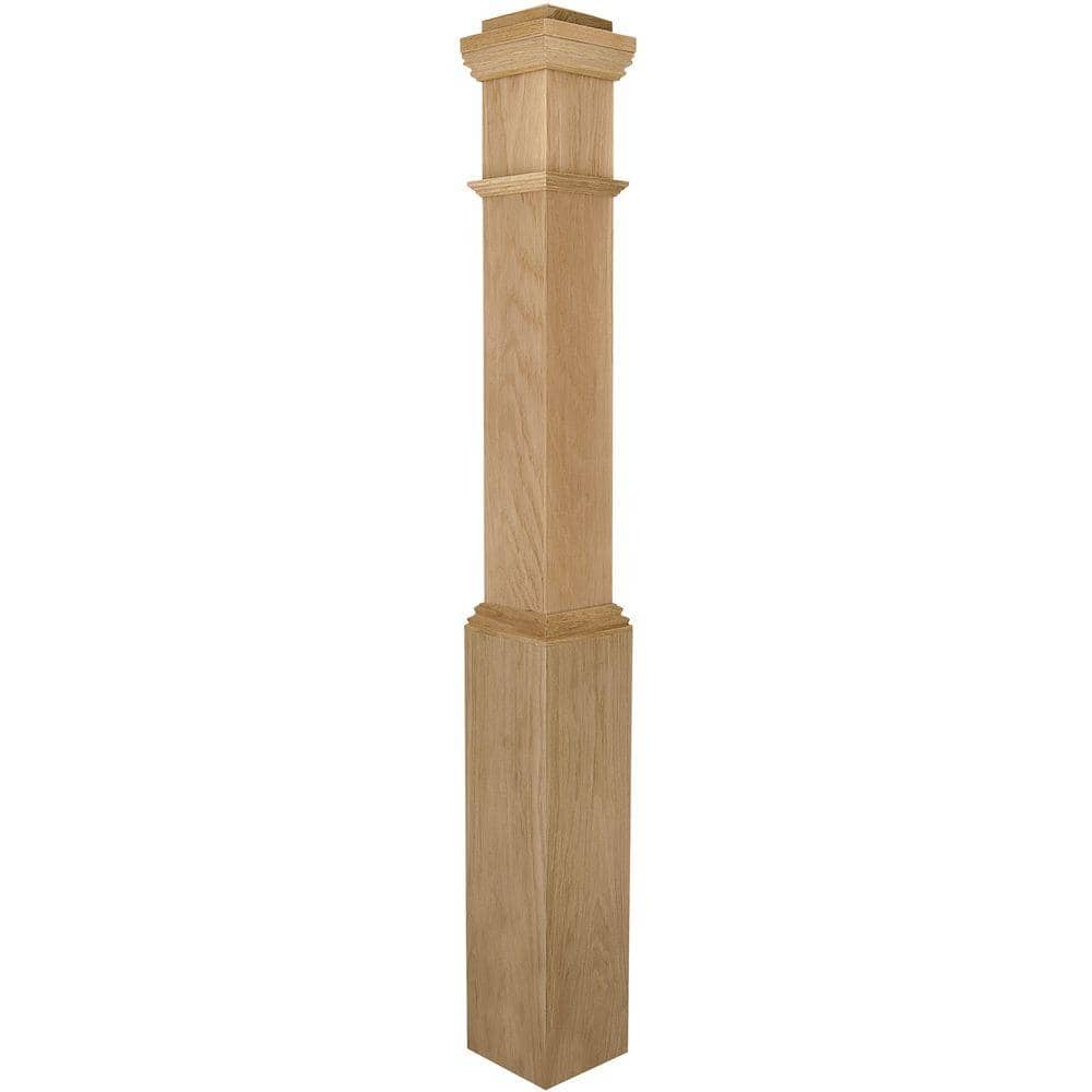 EVERMARK Stair Parts 4091 55 in. x 61/4 in. Unfinished White Oak Box