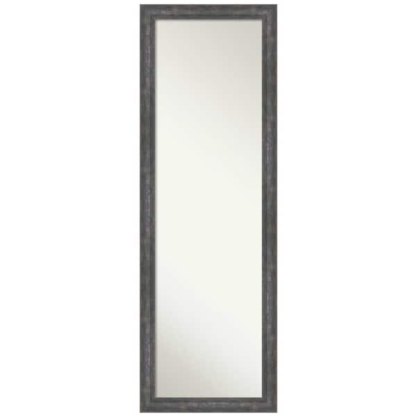Amanti Art Angled Metallic Rainbow 17.25 in. x 51.25 in. Non-Beveled Modern Rectangle Wood Framed Full Length on the Door Mirror