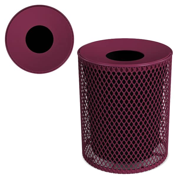 32 Gallon Outdoor Commercial Expanded Metal Portable Trash Receptacle