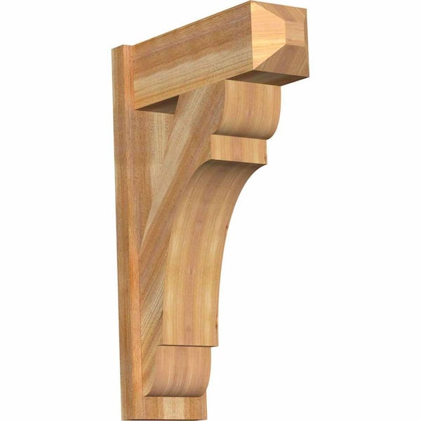 Ekena Millwork 8 in. x 34 in. x 22 in. Olympic Craftsman Rough Sawn Western Red Cedar Outlooker