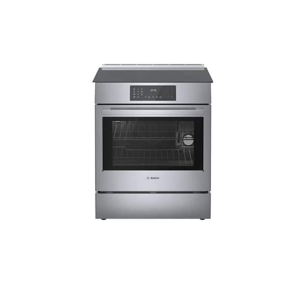 Bosch Benchmark Series 30 in. 4.6 cu. ft. Slide-In Induction Range with Self-Cleaning Convection Oven in Stainless Steel