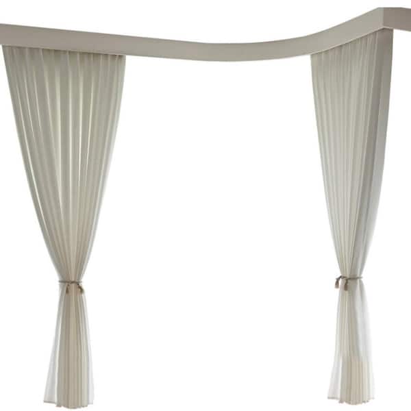 Shatex Indoor/Outdoor Mosquito Netting Curtain 63 in. x 108 in. Gary (2 Panel)