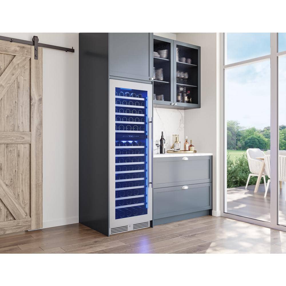 Zephyr 24" Stainless Steel Dual Zone Wine Cooler with LED Lighting