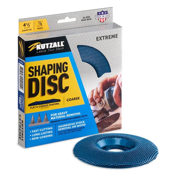 KUTZALL 4-1/2 in. 7 8 in. Bore Extreme Shaping Disc - Tungsten Carbide Teeth Coarse