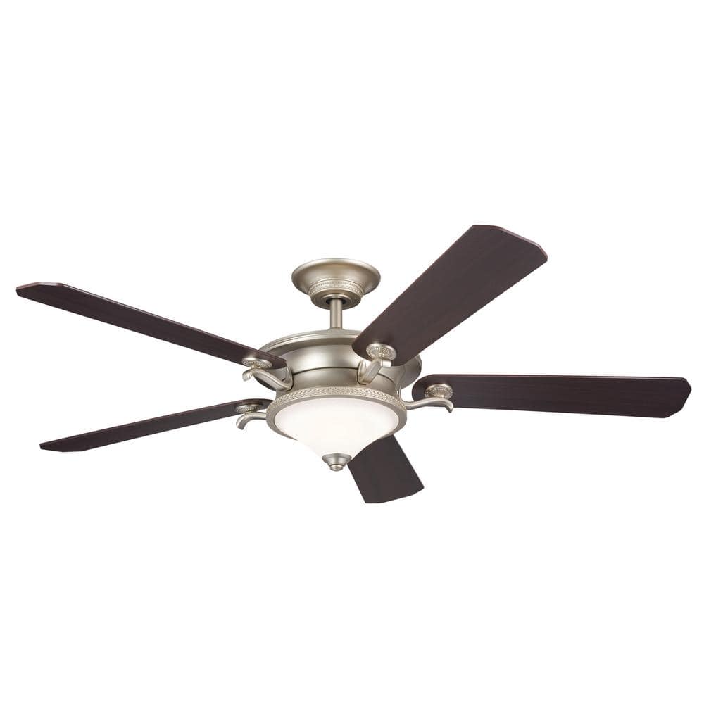 Rise 60 in. Indoor Brushed Nickel Downrod Mount Ceiling Fan with Integrated