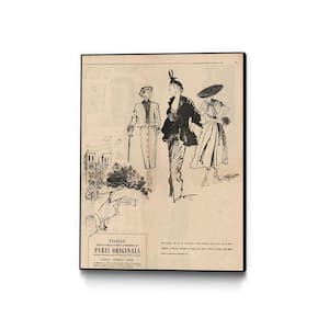 30 in. x 40 in. "1950's Fashion - Paris Originals" by Odette Lafontaine Framed Wall Art