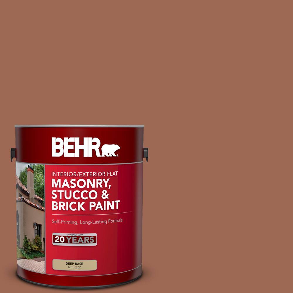 1 gal. #S180-6 Perfect Penny Flat Interior/Exterior Masonry, Stucco and Bri
