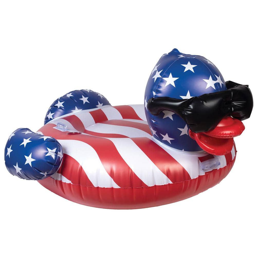 GAME Stars N Stripes Derby Duck Inflatable Pool Float 51418-BB