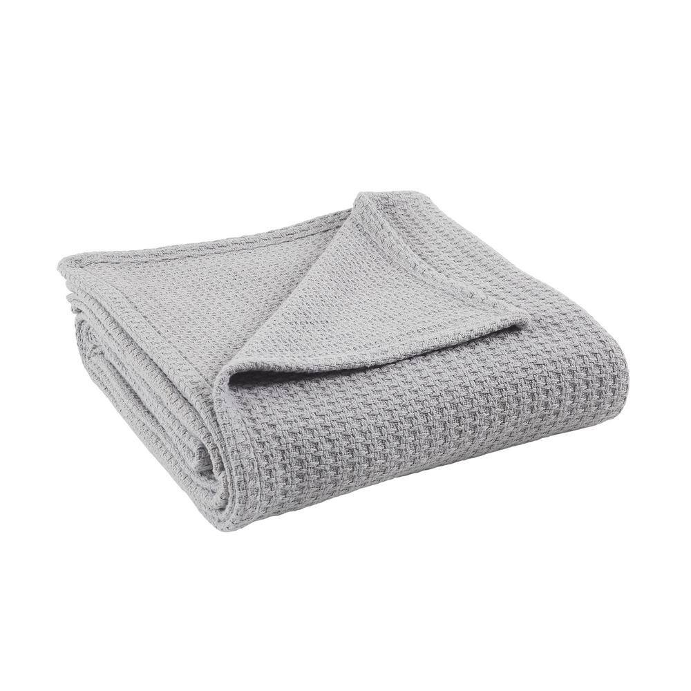 MODERN THREADS Silver 100% Cotton Thermal Twin/Twin XL Blanket  5THRBLKG-SIL-TN - The Home Depot