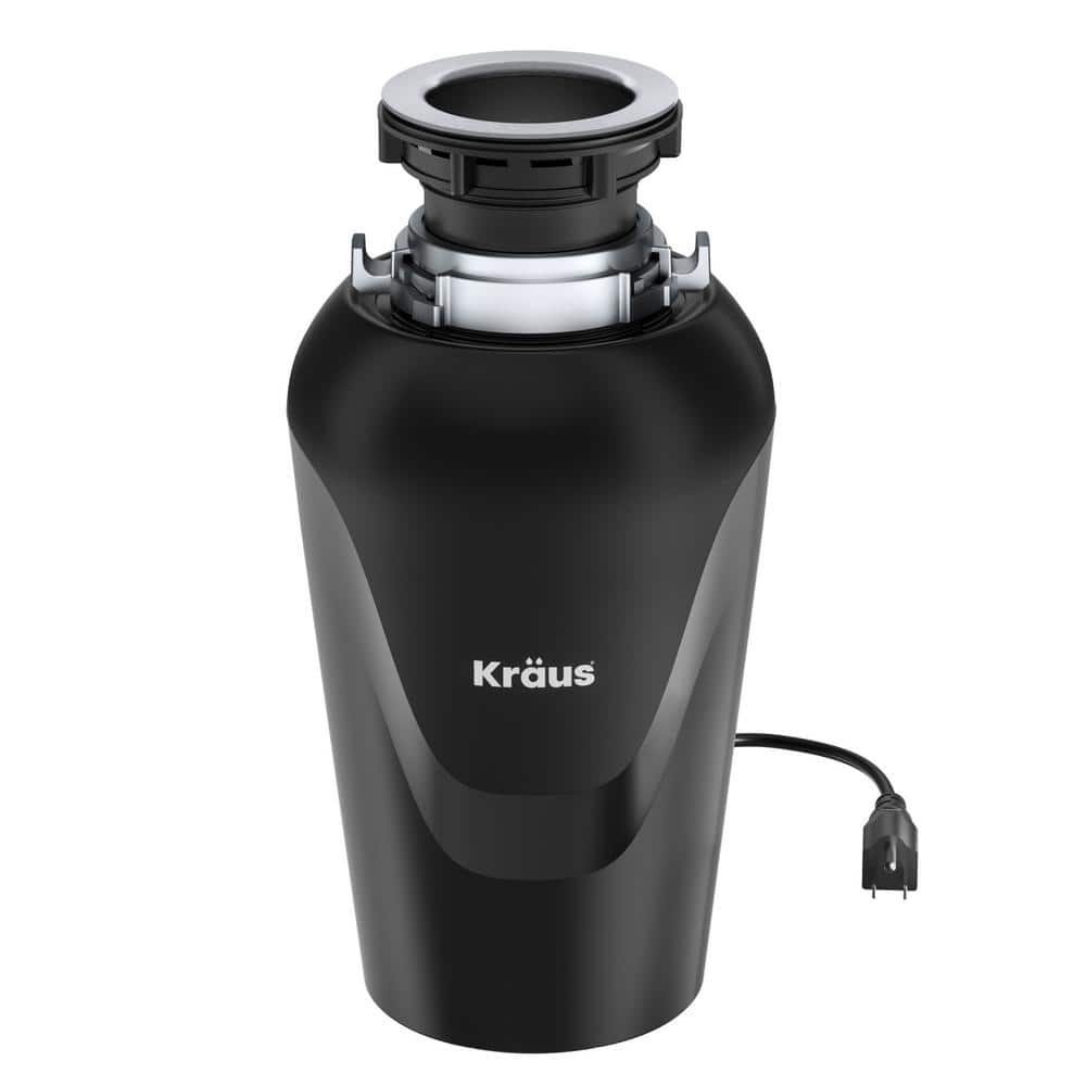 Kraus Waste Guard Continuous Feed Garbage Disposal with 3/4 HP Ultra-Quiet Motor with Power Cord and Flange 