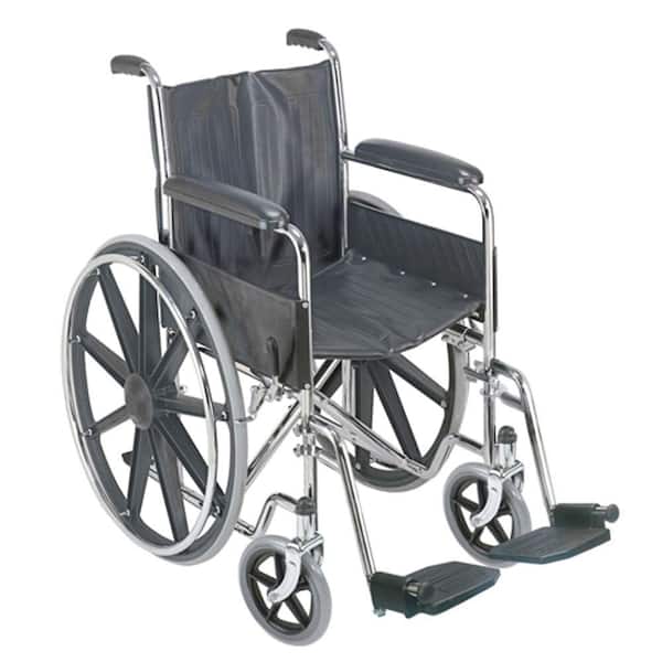 DMI Manual Wheelchair with Fixed Arm Rests