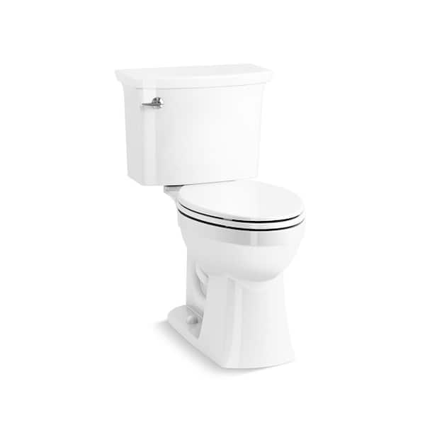 Elmbrook 12 in. Rough In 2-Piece 1.28 GPF Single Flush Elongated Toilet in White Seat Not Included