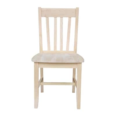 Unfinished Wood Dining Chair (Set of 2)