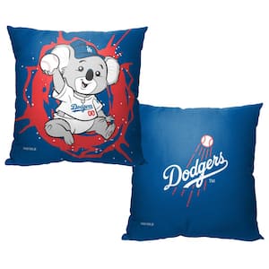 MLB Mascots Dodgers Printed Polyester Throw Pillow 18 X 18