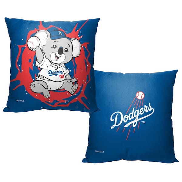 THE NORTHWEST GROUP MLB Mascots Dodgers Printed Polyester Throw Pillow 18 X 18