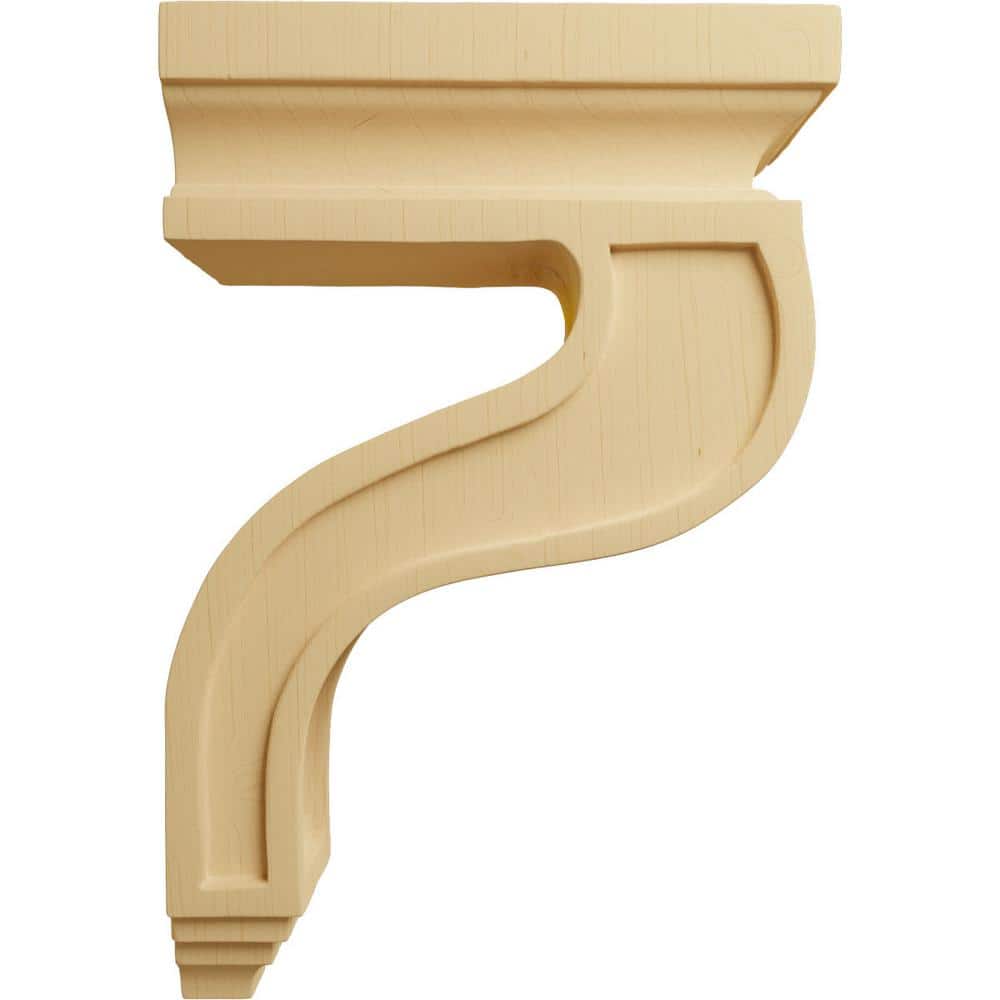 Alder Wood Hand-Carved Hollow Back Corbel