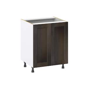 Georgetown 27 in. W x 24 in. D x 34.5 in. H Assembled Full Height Doors Base Kitchen Cabinet in Chestnut
