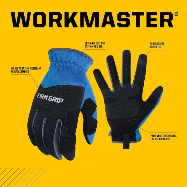 FIRM GRIP Medium Workmaster Work Gloves 63846-06 - The Home Depot