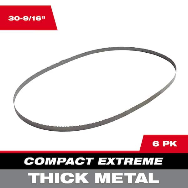 Milwaukee 30-9/16 in. 8/10 TPI Compact Extreme Thick Metal Cutting Band Saw Blade (6-Pack) For M12 FUEL Bandsaw