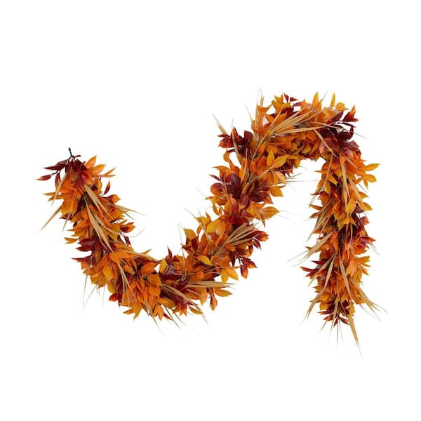6 ft. UV Resistant Artificial Fall Leaf Foliage Garland