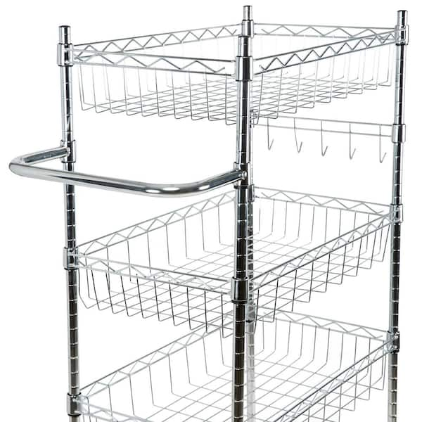 Four Tier Bath Shelf Chrome - Organize It All