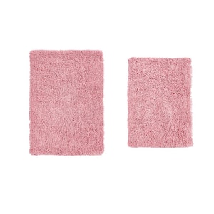 Fantasia Bath Rug 100% Cotton Bath Rug Set, Machine Wash, 2-Piece Set(S+M), Pink