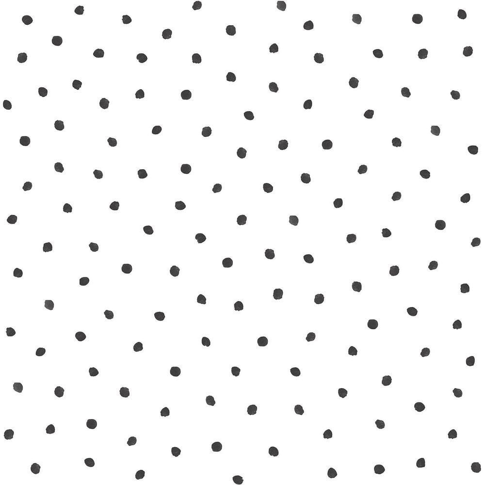 Photos - Wallpaper Chesapeake Black Pixie Dots  Matte Non-Pasted  Sample 4060-138934SA 