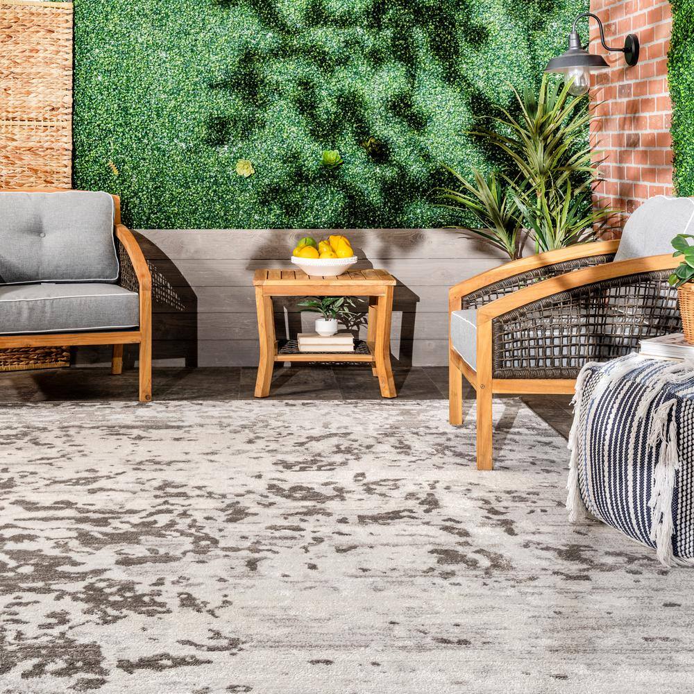 Meaghan Gray Abstract Washable Synthetic Area Rug, 5' x 8'
