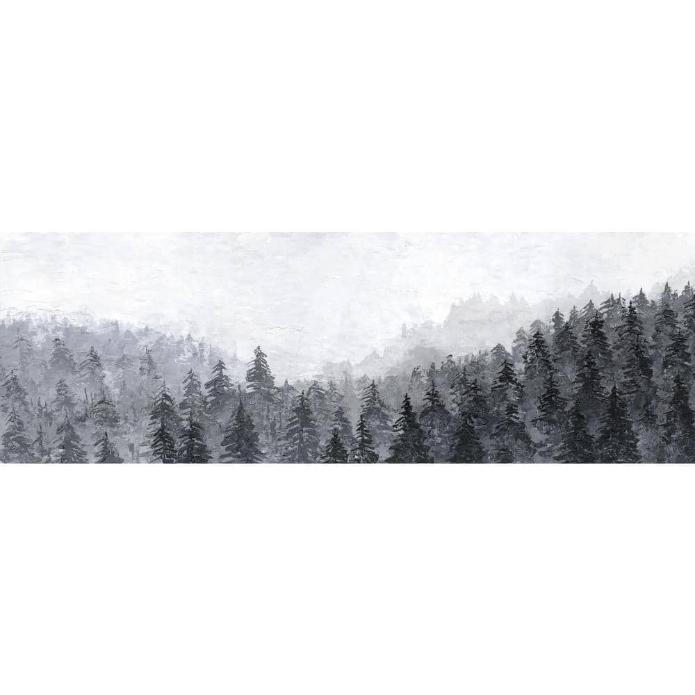 black and white pine tree paintings