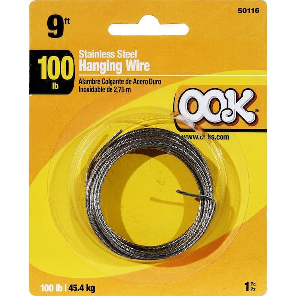 18 Gauge Galvanized Steel Wire Home Depot OOK X 100 18-Gauge