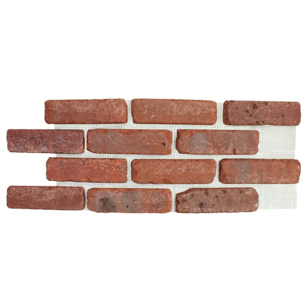 Old Mill Brick Brickwebb Boston Mill Thin Brick Sheets - Flats (Box of 5 Sheets) - 28 in. x 10.5 in. (8.7 sq. ft.)