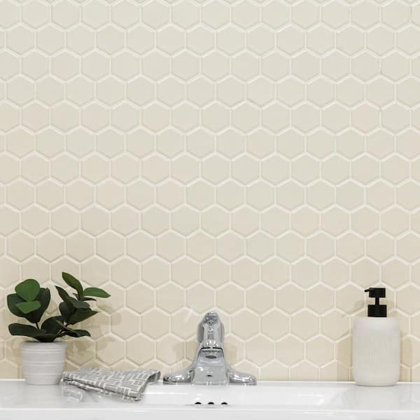 MSI Domino White Hexagon 2 in. x 2 in. Matte Porcelain Patterned Look Floor and Wall Tile (12.96 Sq. ft./Case)