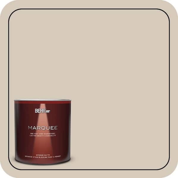 BEHR MARQUEE 1 qt. #PPU5-12 Almond Wisp Matte Interior Paint & Primer