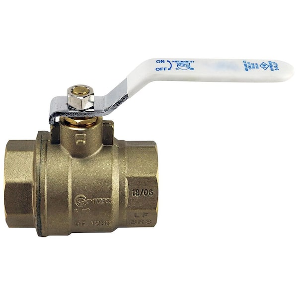 1-1/4 in. Lead Free Brass FNPT x FNPT Full-Port Ball Valve