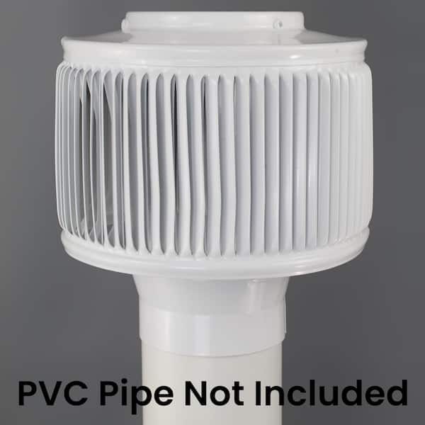 3 in. Dia Aura PVC Vent Cap Exhaust with Adapter for Schedule 40 or Schedule 80 PVC Pipe in White